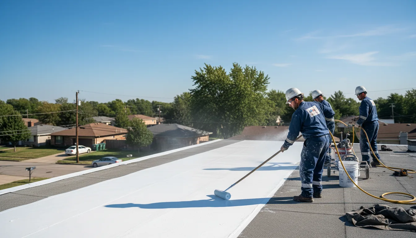 Commercial roof coating in Belpre, KS near me